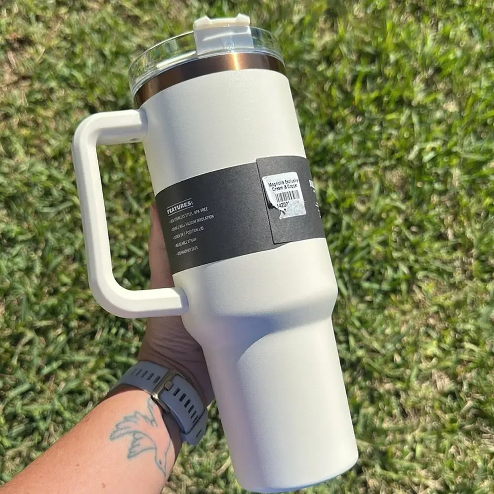NWT Stanley X Magnolia Adventure Quencher 40oz Tumbler‎ Cream & Copper
